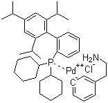 Chloro(2-dicyclohexylphosphino-2’,4’,6’-triisopropyl-1,1’-biphenyl)[2-(2-aminoethyl)phenyl)]palladium(ii) Structure,1028206-56-5Structure