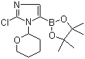 2-氯-1-(四氫-2H-吡喃-2-基)-5-(4,4,5,5-四甲基-1,3,2-二氧硼烷)-1H-咪唑結(jié)構(gòu)式_1029684-36-3結(jié)構(gòu)式