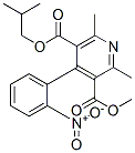 異丁基甲基2,6-二甲基-4-(2-硝基苯基)-3,5-吡啶二羧酸酯結(jié)構(gòu)式_103026-83-1結(jié)構(gòu)式