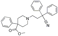 1-(3-Cyano-3,3-diphenylpropyl)-4-phenyl-4-piperidinecarboxylic acid methyl ester Structure,103166-95-6Structure