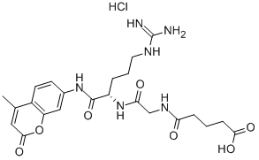 N-戊二?；?甘氨酰-精氨酸-7-氨基-4-甲基香豆素鹽酸鹽結(jié)構(gòu)式_103213-40-7結(jié)構(gòu)式