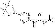 2-(Tert-butoxycarbonylamino)pyrimidine-5-boronic acid, pinacol ester Structure,1032758-88-5Structure