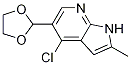 1H-pyrrolo[2,3-b]pyridine, 4-chloro-5-(1,3-dioxolan-2-yl)-2-methyl- Structure,1032815-06-7Structure