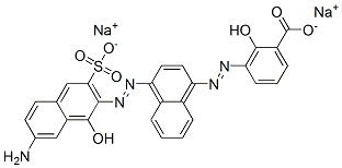 Benzoic acid, 3-[[4-[(7-amino-1-hydroxy- 3-sulfo-2-naphthalenyl)azo]-1-naphthalenyl]azo]-2 -hydroxy-, disodium salt Structure,10330-04-8Structure