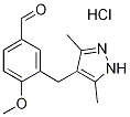 3-[(3,5-Dimethyl-1H-pyrazol-4-yl)methyl]-4-methoxybenzaldehyde hydrochloride Structure,1033076-71-9Structure