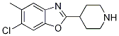 6-Chloro-5-methyl-2-piperidin-4-yl-1,3-benzoxazole Structure,1035840-69-7Structure