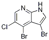 1H-pyrrolo[2,3-b]pyridine, 3,4-dibromo-5-chloro- Structure,1036243-97-6Structure