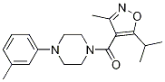 Methanone, [3-methyl-5-(1-methylethyl)-4-isoxazolyl][4-(3-methylphenyl)-1-piperazinyl]- Structure,1036686-42-6Structure