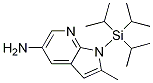 1H-Pyrrolo[2,3-b]pyridin-5-amine, 2-methyl-1-[tris(1-methylethyl)silyl]- Structure,1036963-33-3Structure