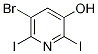 5-Bromo-2,6-diiodopyridin-3-ol Structure,1040682-54-9Structure