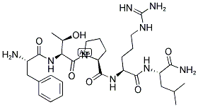 L-苯丙氨酰-L-蘇氨酰-L-脯氨酰-N<sup>5</sup>-(二氨基亞甲基)-L-鳥(niǎo)氨酰-L-亮氨酰胺結(jié)構(gòu)式_104191-78-8結(jié)構(gòu)式