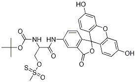 (L)-2-[(t-boc)amino]-2-[(5-fluoresceinyl)aminocarbonyl]ethyl methanethiosulfonate Structure,1042688-20-9Structure