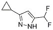 3-Cyclopropyl-5-(difluoromethyl)-1H-pyrazole Structure,1042768-00-2Structure