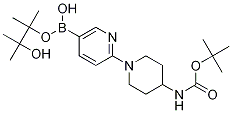 Carbamic acid, n-[1-[5-(4,4,5,5-tetramethyl-1,3,2-dioxaborolan-2-yl)-2-pyridinyl]-4-piperidinyl], 1,1-dimethylethyl ester Structure,1042917-44-1Structure