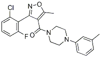 [3-(2-氯-6-氟苯基)-5-甲基-4-異噁唑基][4-(3-甲基苯基)-1-哌嗪基]-甲酮結(jié)構(gòu)式_1043254-36-9結(jié)構(gòu)式