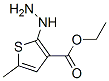 3-Thiophenecarboxylicacid,2-hydrazino-5-methyl-,ethylester(9ci) Structure,104680-42-4Structure