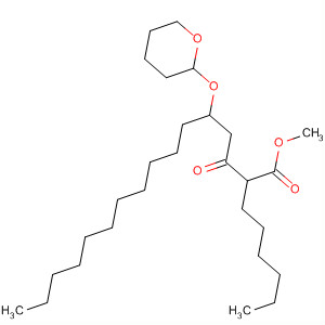 2-Hexyl-3-oxo-5-[(tetrahydro-2h-pyran-2-yl)oxy]-hexadecanoic acid methyl ester Structure,104801-67-4Structure