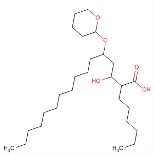 2-Hexyl-3-hydroxy-5-[(tetrahydro-2h-pyran-2-yl)oxy]-hexadecanoic acid Structure,104801-93-6Structure