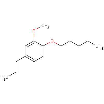 Benzene, 2-methoxy-1-(pentyloxy)-4-(1-propenyl)- Structure,10484-36-3Structure