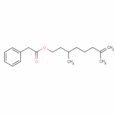 Benzeneacetic acid (3s)-3,7-dimethyl-7-octen-1-yl ester Structure,10486-14-3Structure