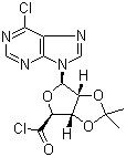 1-(6-Chloro-9h-purin-9-yl)-1-deoxy-2,3-o-isopropylidene-beta-d-ribofuranuronoyl chloride Structure,104940-65-0Structure