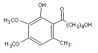 6-(10-Hydroxyxdecanoyl)-2,3-dimethoxy-5-methylphenol Structure,104966-97-4Structure