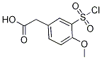 [3-(Chlorosulfonyl)-4-methoxyphenyl]acetic acid Structure,104967-35-3Structure