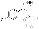 (+/-)-Trans-4-(4-chlorophenyl)pyrrolidine-3-carboxylic acid hydrochloride Structure,1049727-79-8Structure