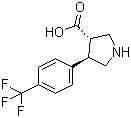 (3S,4r)-4-(4-(三氟甲基)苯基)吡咯烷-3-羧酸結(jié)構(gòu)式_1049978-66-6結(jié)構(gòu)式