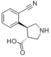 (3R,4s)-4-(2-cyanophenyl)pyrrolidine-3-carboxylic acid Structure,1049978-70-2Structure