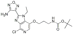 Tert-butyl 3-(2-(4-amino-1,2,5-oxadiazol-3-yl)-4-chloro-1-ethyl-1h-imidazo[4,5-c]pyridin-7-yloxy)propylcarbamate Structure,1052112-24-9Structure