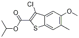 Isopropyl3-chloro-5-methoxy-6-methylbenzo[b]thiophene-2-carboxylate Structure,1056047-21-2Structure