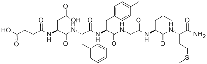 琥珀?；?天冬氨酰-苯丙氨酰-(N-甲基)-苯丙氨酰-甘氨酰-亮氨酰-蛋氨酸胺結(jié)構(gòu)式_106128-89-6結(jié)構(gòu)式