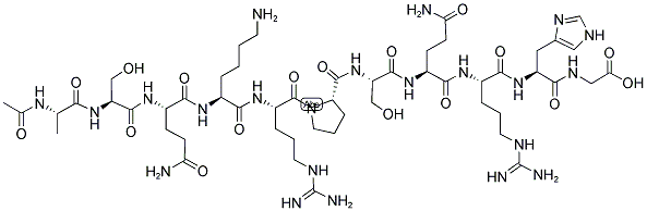 N-acetyl-l-alanyl-l-seryl-l-glutaminyl-l-lysyl-l-arginyl-l-prolyl-l-seryl-l-glutaminyl-l-arginyl-l-histidyl-glycine Structure,106128-98-7Structure