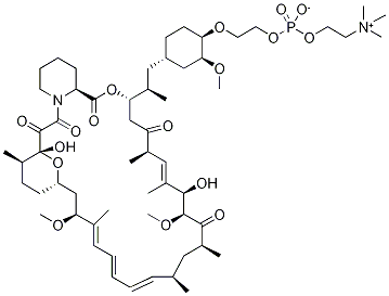 42-O-[2-[[hydroxy[2-(trimethylammonio)ethoxy]phosphinyl]oxy]ethyl] rapamycin inner salt Structure,1062645-51-5Structure