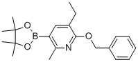 3-Ethyl-6-methyl-2-(phenylmethoxy)-5-(4,4,5,5-tetramethyl-1,3,2-dioxaborolan-2-yl)-pyridine Structure,1064073-76-2Structure