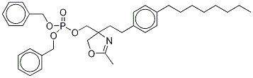 Dibenzyl {2-methyl-4-[2-(4-octylphenyl)ethyl]-4,5-dihydro-1,3-oxazol-4-yl}methyl phosphate Structure,1065472-74-3Structure