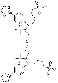 Bis(dithiarsolanyl)-bis(sulfobutyl) cyanine 5 Structure,1069134-33-3Structure