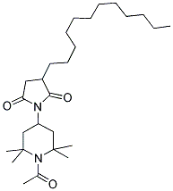 N-(1-acetyl-2,2,6,6-tetramethyl-4-piperidinyl)-2-dodecylsuccinimide Structure,106917-31-1Structure