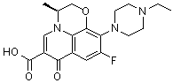 (3S)-10-(4-ethyl-1-piperazinyl)-9-fluoro-2,3-dihydro-3-methyl-7-oxo-7h-pyrido[1,2,3-de]-1,4-benzoxazine-6-carboxylic acid Structure,106939-30-4Structure