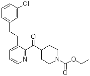 4-[[3-[2-(3-Chlorophenyl)ethyl]-2-pyridinyl]carbonyl]-1-piperidinecarboxylic acid Structure,107256-32-6Structure