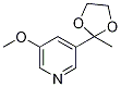 3-Methoxy-5-(2-methyl-1,3-dioxolan-2-yl)pyridine Structure,1072933-64-2Structure