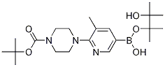 4-[3-甲基-5-(4,4,5,5-四甲基-1,3,2-二氧硼烷)-2-吡啶基]-1-哌嗪羧酸-1,1-二甲基乙酯結(jié)構(gòu)式_1073354-54-7結(jié)構(gòu)式