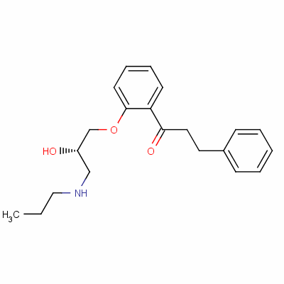 1-[2-[(2S)-2-Hydroxy-3-Propylaminopropoxy]Phenyl]-3-Phenylpropan-1-One Structure,107381-32-8Structure