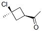 Ethanone, 1-(3-chloro-3-methylcyclobutyl)-, trans-(9ci) Structure,107693-35-6Structure