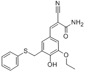 α-cyano-(3-ethoxy-4-hydroxy-5-phenylthiomethyl)cinnamide Structure,107761-24-0Structure