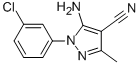 5-Amino-4-cyano-1-(3-chlorophenyl)-3-methylpyrazole Structure,107842-57-9Structure