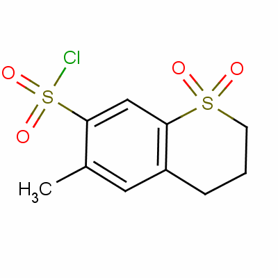 3,4-Dihydro-6-methyl-2h-1-benzothiopyran-7-sulphonyl chloride 1,1-dioxide Structure,1084-64-6Structure