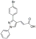 3-[3-(4-Bromo-phenyl)-1-phenyl-1H-pyrazol-4-yl]-acrylic acid Structure,108446-73-7Structure