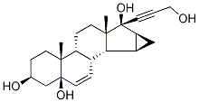 3beta,5beta,17beta-三羥基-17alpha-(3-羥基-1-丙炔基)-15beta,16beta-亞甲基-5beta-雄甾-6-烯-17-酮結構式_108674-97-1結構式